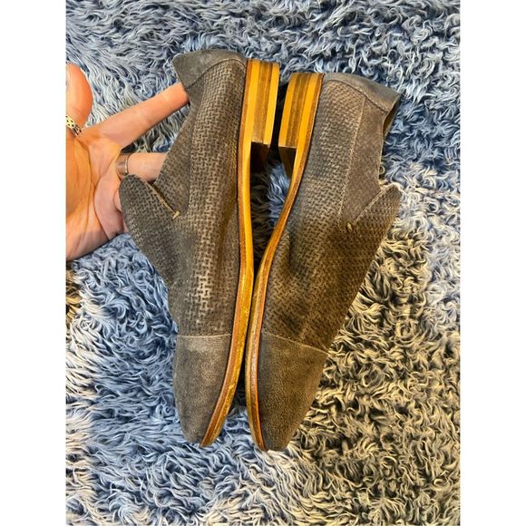 Jeffrey Campbell Ibiza Cap Toe Taupe Suede Loafers Barkley Shoes, Sz 7, MP $165 - Picture 3 of 10